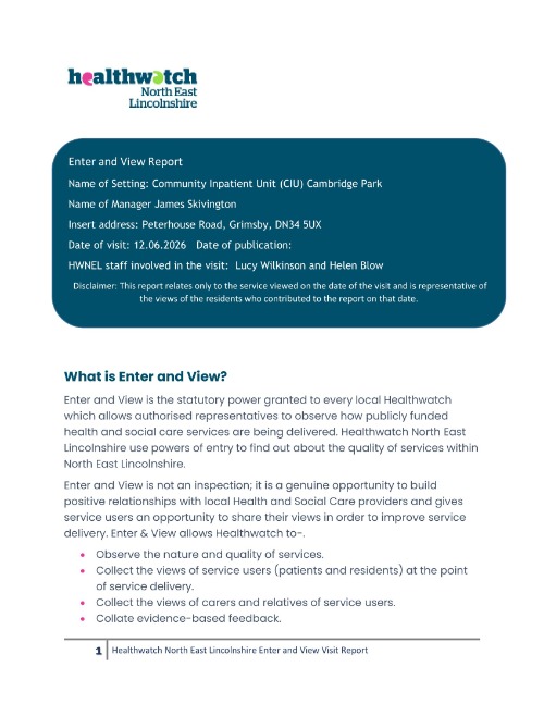 Cambridge Park-Community Inpatient Unit